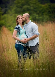 Maternity photo of a couple.