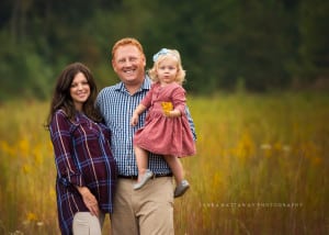 A beautiful family shot in a field in Asheville.