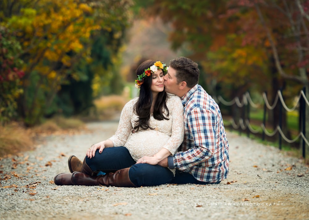 Fall maternity photos in Asheville, NC
