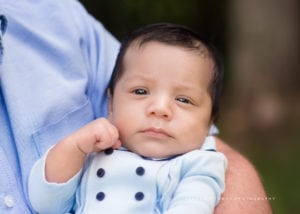 A close-up of a baby boy.