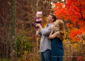 Fall family portrait at the Arboretum.
