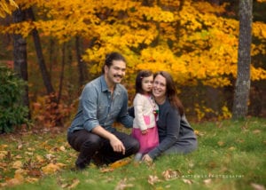 A fall family portrait at the Arboretum in Asheville, NC.