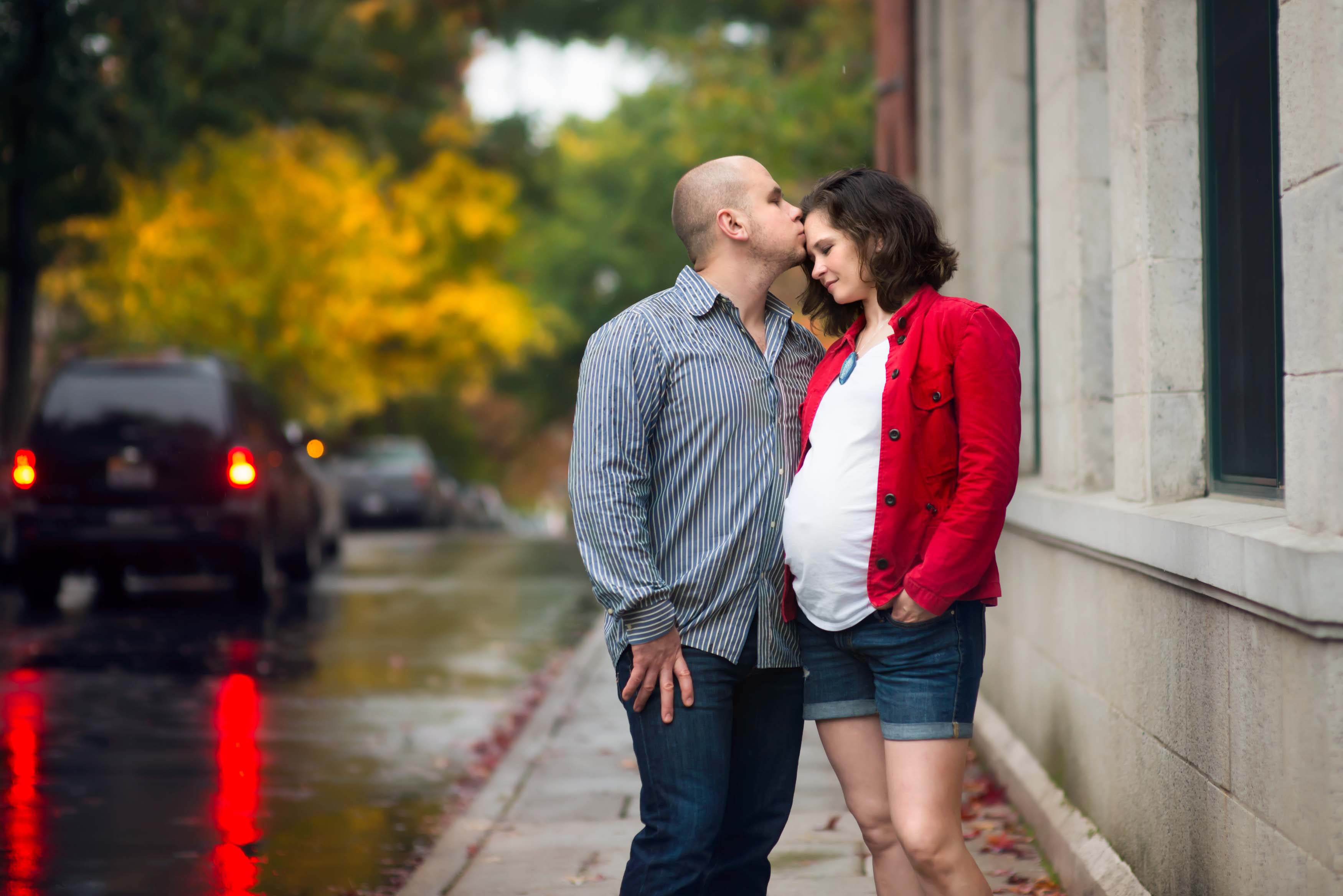 Maternity photo session in downtown Asheville.