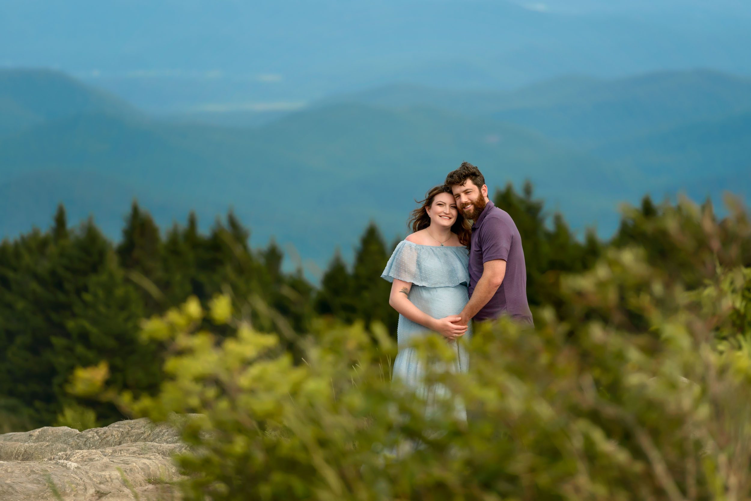 Photo from a mountain maternity session.