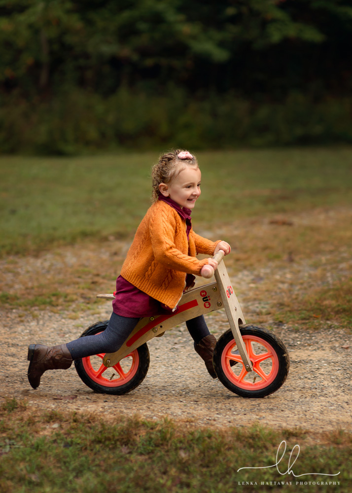 Picture of a child on a bike.