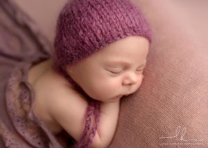 Sweet close-up newborn photo.