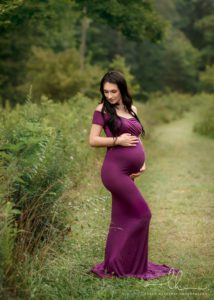 Beautiful maternity photo of an expecting mom in Asheville.