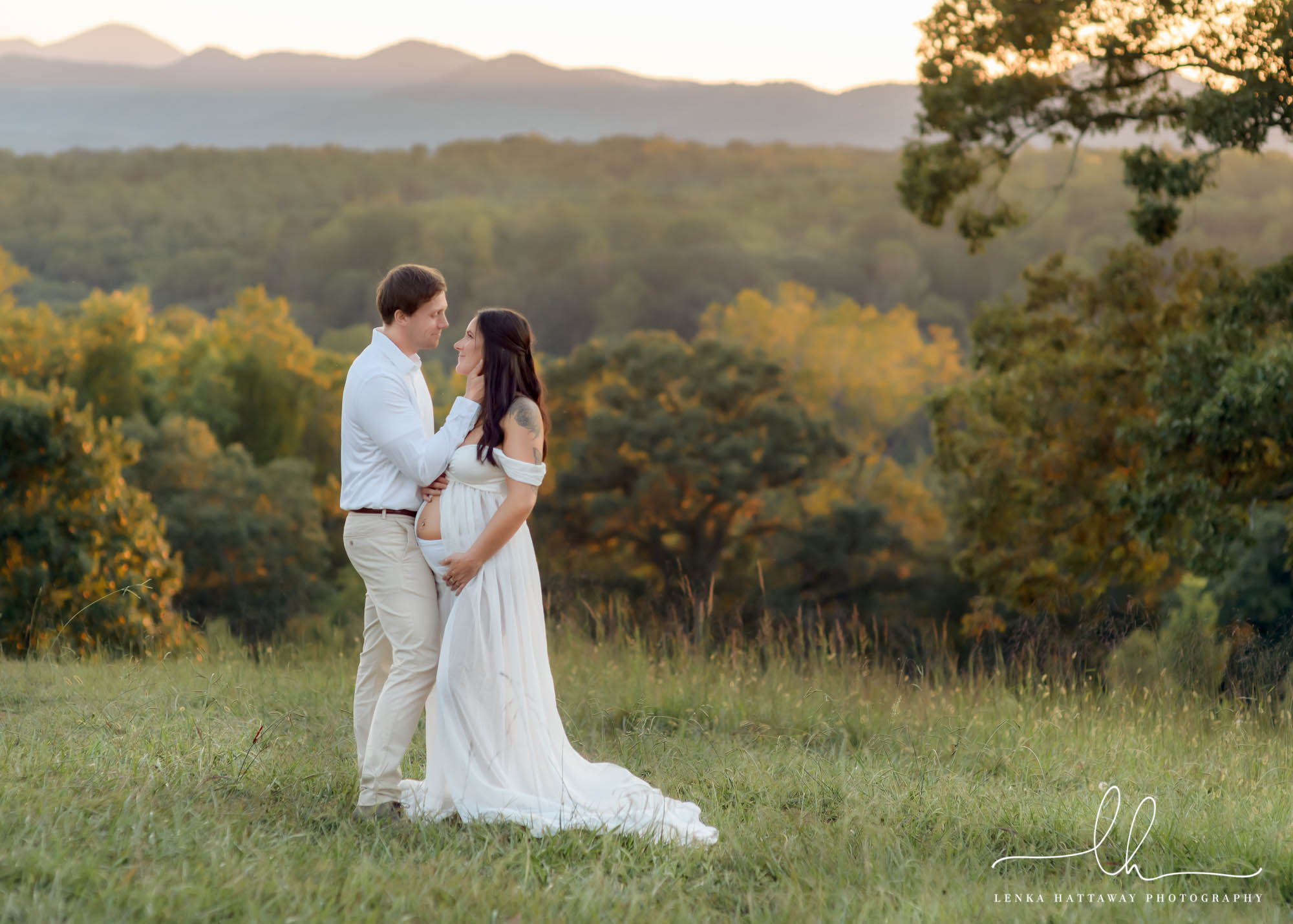 Beautiful maternity photo of a couple at Biltmore Estate.