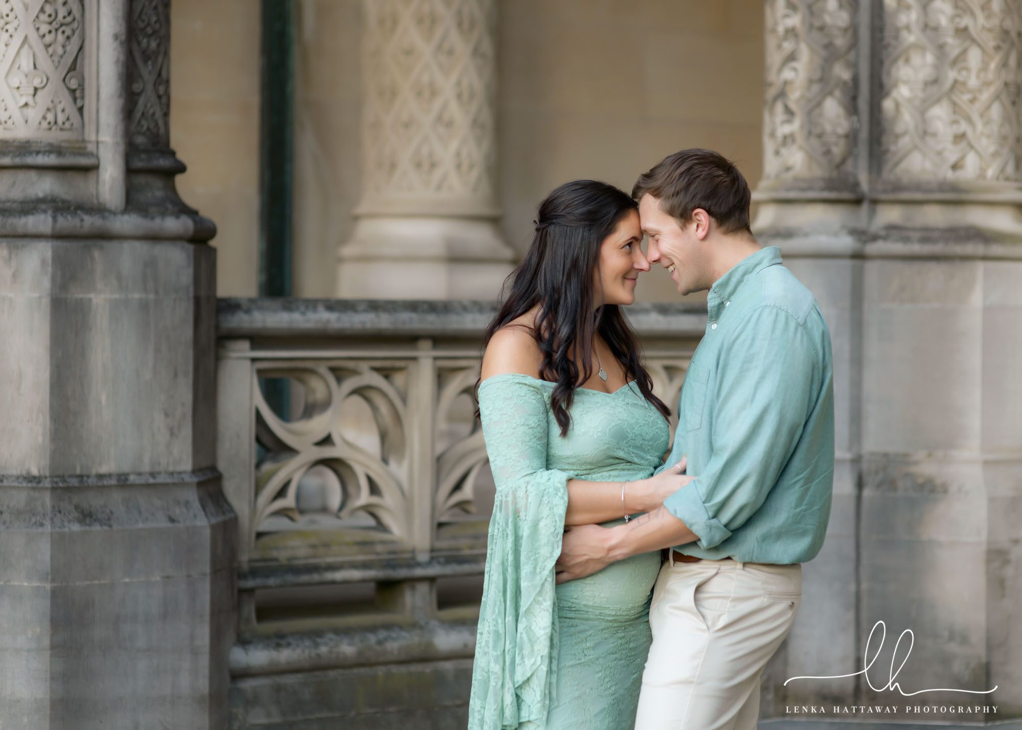 Maternity photo at the Biltmore, Asheville, NC.